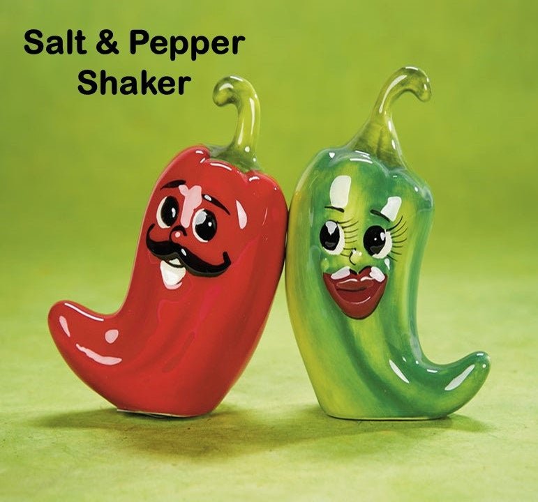 Ceramic painted Salt and Pepper shaker set with Tray - Japan Electronics