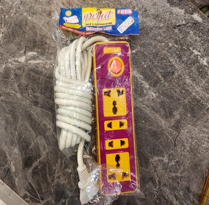 Extension Lead, 15 Feet copper wire, Electrical extension board - Japan Electronics