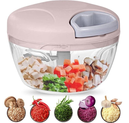 Manual Food Processor Vegetable Chopper, Garlic Mincer Onion Cutter - Japan Electronics