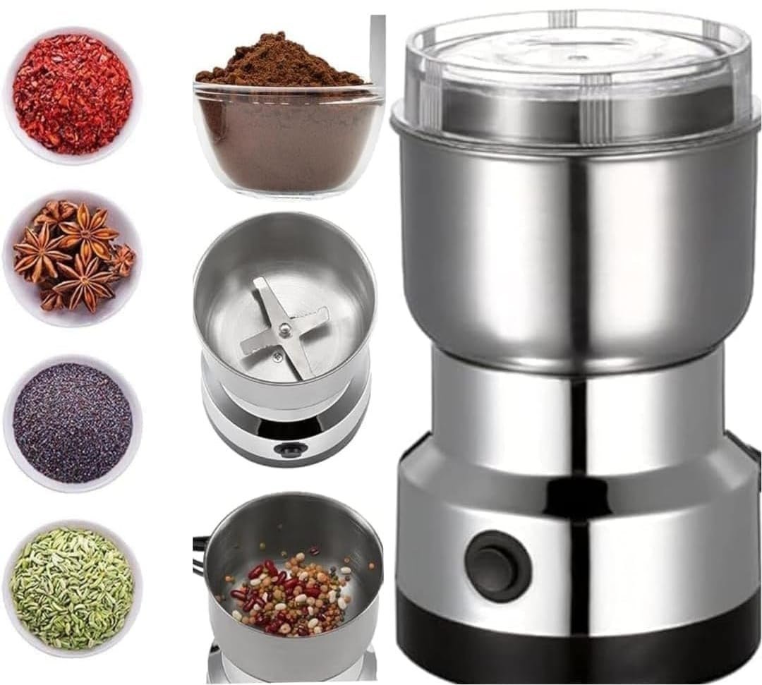 Mini Electric Coffee Grinder Machine, Garam Masala Grinder 400 Watts, Steel Body - Japan Electronics